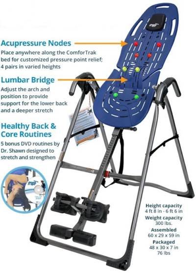 Teeter EP-560 Inversion Table for back pain relief